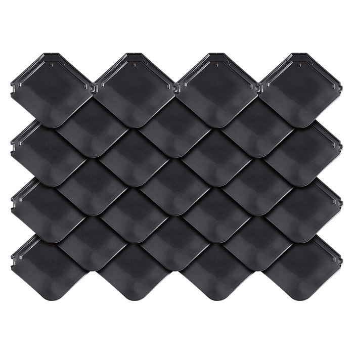 Керамическая черепица черная